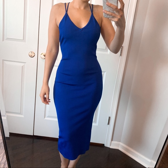 Rehab Dresses & Skirts - Royal Blue Open Back Midi
